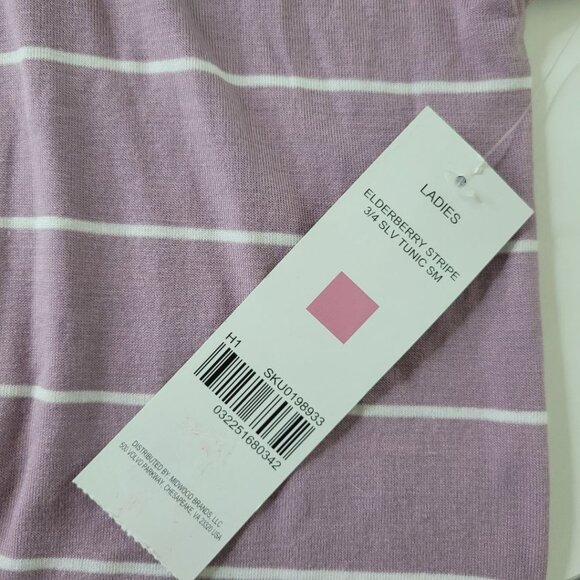 Just be‎ Shirt Striped Purple Soft Long Sleeve Womens S - Picture 7 of 9